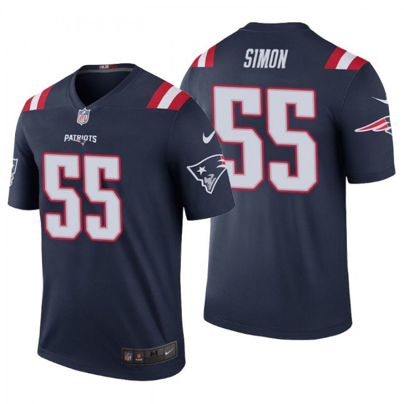 Men New England Patriots #55 John Simon Nike Navy Color Rush Legend NFL Jersey